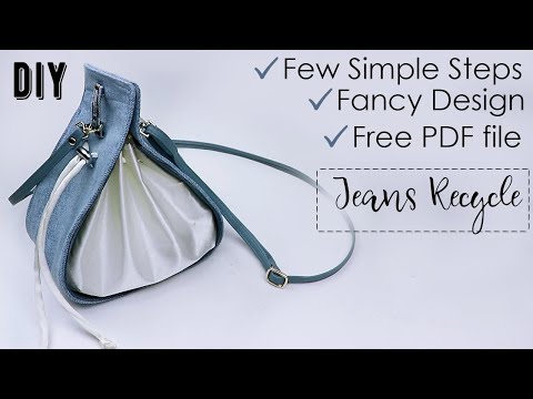 ADORE DESIGN DIY BAG FROM OLD JEANS RECYCLE IDEA 2023