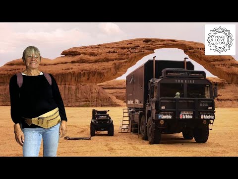 Petra (65) travels alone in an 8x8 military vehicle to India