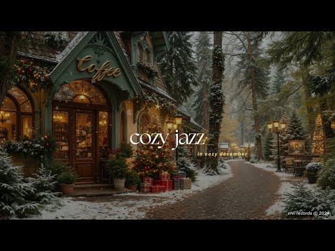 Cozy December Jazz Music for Working, Study - Relaxing Winter Jazz at Outdoor Coffee Shop Ambience