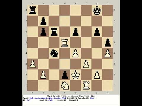 Ghasi, Ameet K vs Otsuka, Shou | 15th London Classic Chess Open 2025, England