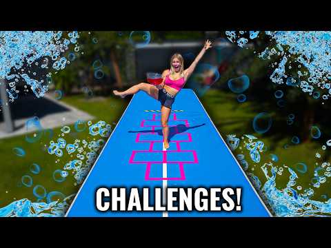 5 CHALLENGES AUF MEINER XXL AIRTRACK!😂🫧 MERLE VS. ISABELL (+OUTTAKES) - Itsmisabell