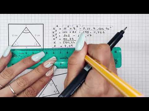 LAW OF SINES AND LAW OF COSINES - How to apply it step by step - Example 2