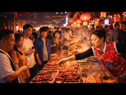 Exploring Hangzhou’s Giant Night Market in China: Legendary Eats, Crispy Snacks & Local Delicacies!
