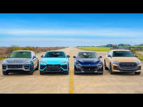 Urus SE Baru v Purosangue v Cayenne Turbo v RSQ8 Perf: DRAG RACE