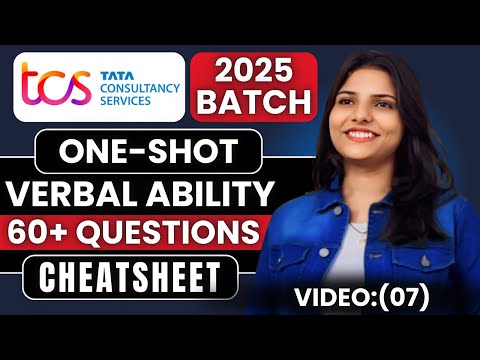 TCS NQT Verbal Ability Latest Questions | 20+ Verbal Ability Questions TCS NQT | TCS Exam Questions