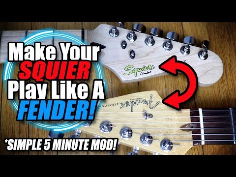 Make Your SQUIER Play Like A FENDER! - SIMPLE 5 Minute Mod!