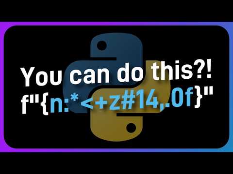 F-string format specifications are INSANELY POWERFUL