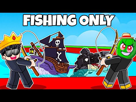 I did Fishing ONLY Challenge in Steal a Brainrot Roblox