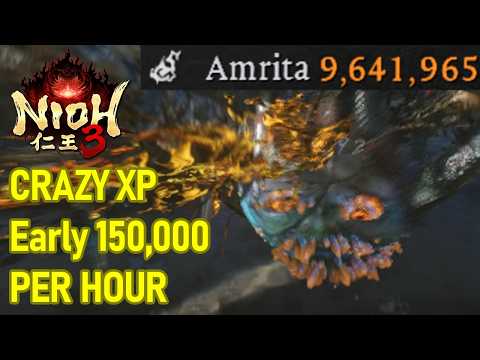 CRAZY FAST XP Farm Early, 150,000 PER HOUR Solo Offline, Nioh 3 XP Farming Guide