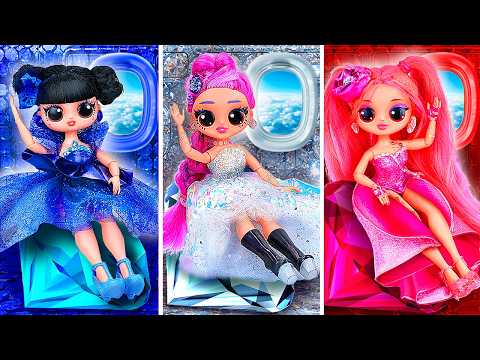 K-Pop Охотницы на Демонов: Хантрикс Бриллиант, Рубин и Сапфир в самолёте!10 поделок для кукол L.O.L.