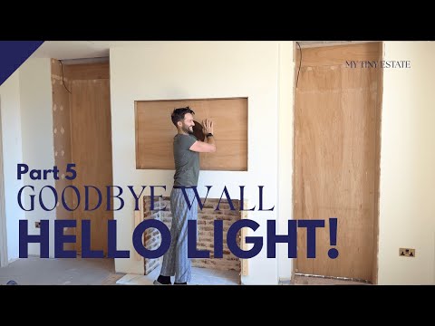 Open Plan Transformation Part 5 – New External Doors, Fireplace Redo & Hidden TV Access!