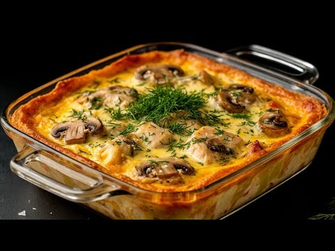 Kartoffelauflauf mit Hähnchen und Champignons: Eine köstliche Kombination für wahre Feinschmecker!