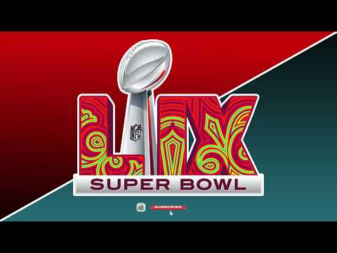 🏈 Welcome to Super Bowl 2025! | 1-Hour Looping Super Bowl Logo with Team Colors 🎉