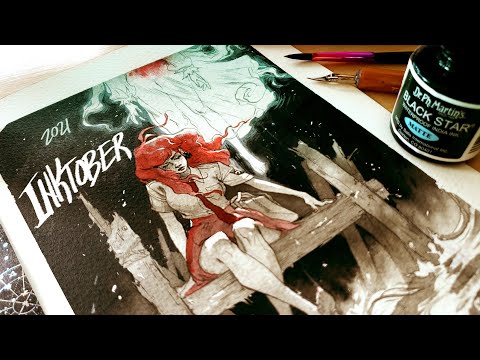 [ INKTOBER 2021 ] Apparition // THANK YOU FOR 100K SUBS! 🥳 / Ink art process