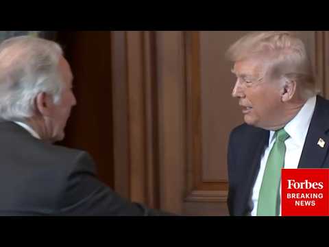 'Let Me Shake Your Hand, Please': Trump Gives Democrat Richard Neal  Handshake Mid-Speech