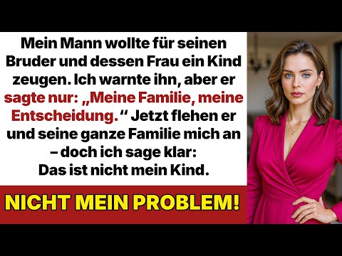 Mein Mann wollte für seinen Bruder ein Kind machen, ich warnte ihn, aber er tat es.