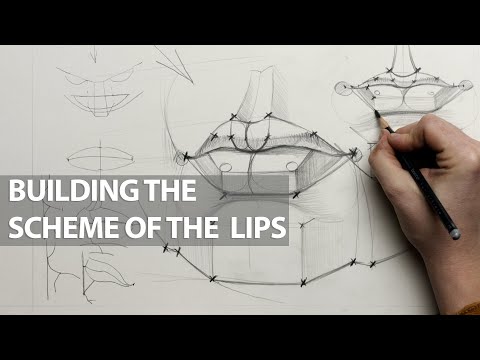 Constructive drawing , Building the scheme of the lips