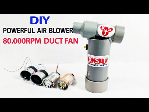 DIY Powerful Air Blower mini using 16v 80.000Rpm Ducted Fan and PVC pipe