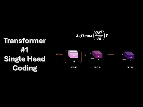 Transformer #1b | One-Head Attention Coding in PyTorch