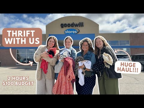 Family Thrift Challenge!! | Thrift With Me | Thrift Haul Try On | Goodwill Thrift Haul
