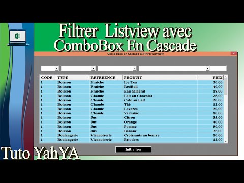 FILTRER LISTVIEW AVEC COMBOBOX EN CASCADE | USERFORM EXCEL VBA