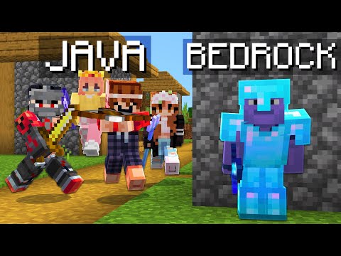 4 Java Players vs 1 SECRET Bedrock Player