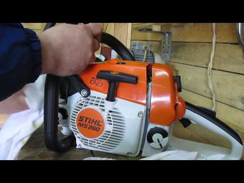 STIHL MS-260 запуск после зимы.