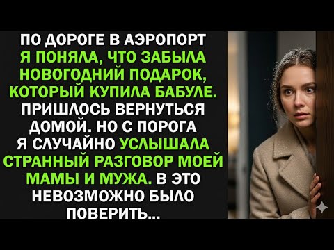 Вернулась из аэропорта за новогодним подарком, но подслушав разговор мамы и мужа