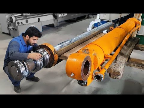Excavator Hydraulic Cylinder Repair | Failed Hydraulic Cylinder Rebuild and Chrome Plating