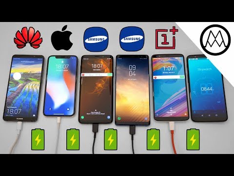 Samsung S9 / S9+ vs Mate 10 Pro vs iPhone X Charging SPEED Test