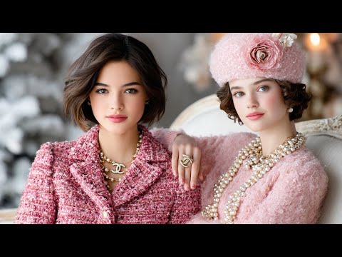 CHANEL-Inspired Christmas Looks | Winter Pastel Elegance & Feminine Chic