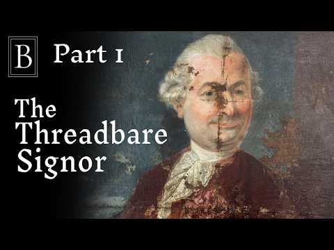 The Threadbare Signor - Extreme damage on this 18th century painting