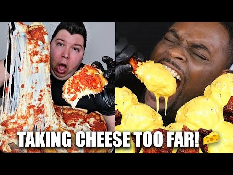 mukbangers eating WAY TOO MUCH CHEESE (compilation)