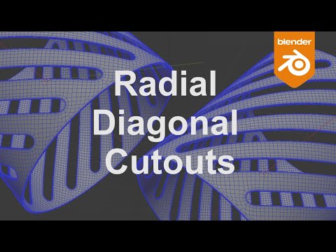 Modeling a Subdivision Cylinder with Radial Diagonal Cutouts in Blender 3D