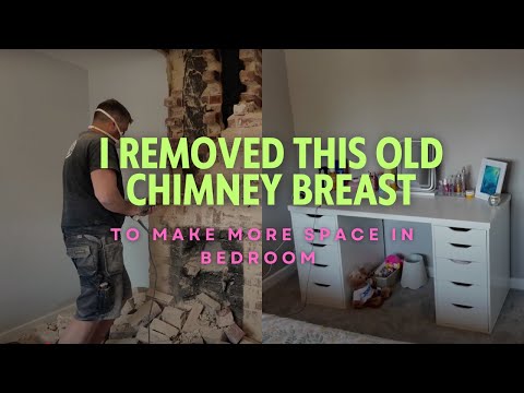 I Removed this old chimney breast in bedroom to make more space!