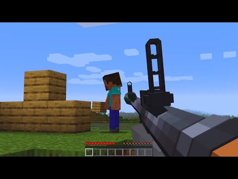 Classmate vs Minecraft Gun Mod...
