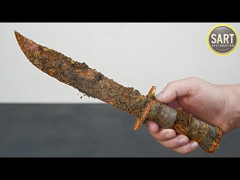Restoration Very Rusted Old Survival Knife