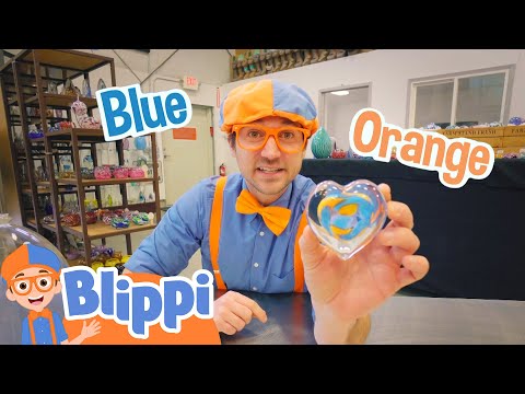 Blippi Makes a Colorful Heart 🧡💙 Blippi's Colorful Fun! | Blippi Adventures