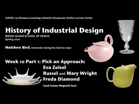 History of Industrial Design Week 10 Part 1: Eva Zeisel, Russel Wright,  Freda Diamond (and Noguchi)