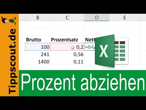 Prozentsatz abziehen in Excel