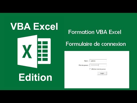Formation VBA Excel - Formulaire de connexion