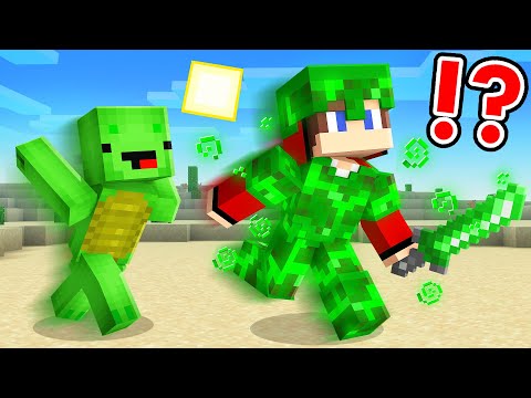 POISON Armor Speedrunner vs Hunter in Minecraft - Maizen JJ and Mikey