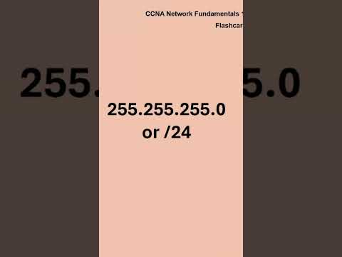CCNA1.6 Flashcards - Configure and verify IPv4 addressing and subnetting