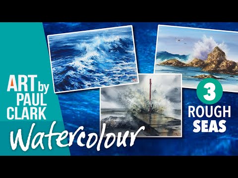 How to Paint Rough Seas in Watercolour - 3 versions