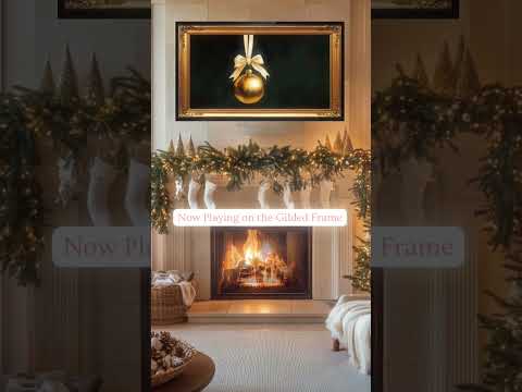 ✨Vintage Christmas Golden Ornament Framed Art✨ #vlogmas #christmasart #christmasdecor