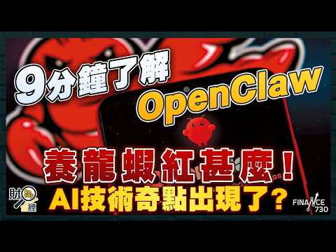 9分鐘了解OpenClaw養龍蝦紅甚麼！AI技術奇點出現了？拆解同普通AI分別｜存嚴重安全風險 中國官方急剎車？｜財經recap