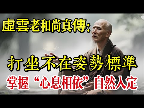 虛雲老和尚真傳“心息相依”：打坐不靠姿勢，99%的人都練錯了！|佛教 |佛學知識|修心修行|禪悟人生 |南無阿彌陀佛|養生|談佛心安