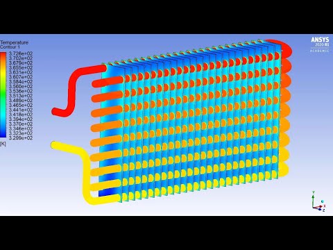 How to do Analysis of CHT Between Tube Fluid and Solid Fins of Car Radiator | ANSYS Fluent Tutorial