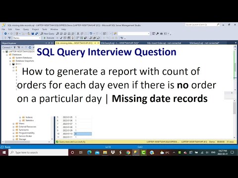 SQL | How to generate missing date records | How to create Reports showing data for each day
