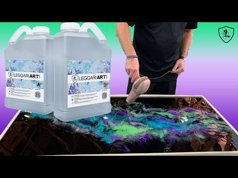 Northern Lights Art Piece | Epoxy Resin
